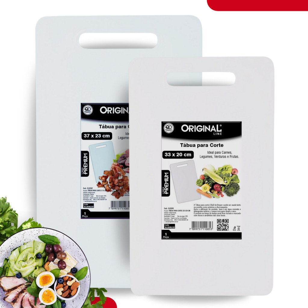 Kit Tabua de Carne Polietileno C/2 Churrasco Cozinha Original Line ...