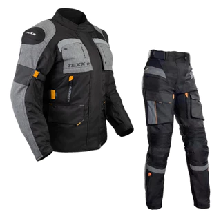 Roupa Moto Texx Armor Conjunto Feminino Preto Cinza Laranja