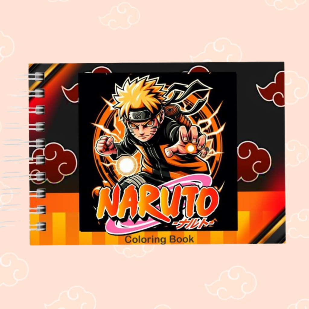 Livro De Colorir Naruto Estilo Bobbie Goods 50 Folhas 180g Capa Dura ...