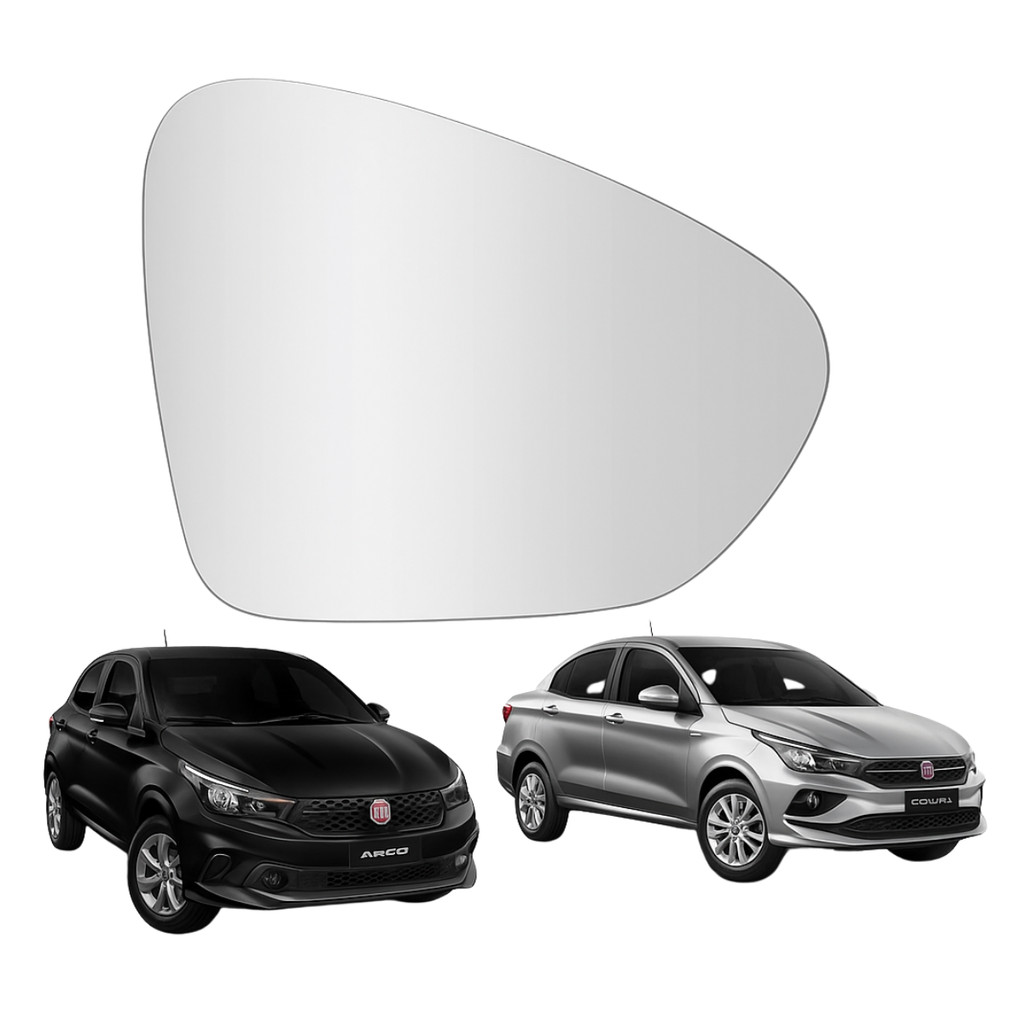 Espelho Retrovisor Fiat Argo Cronos Strada Lente Com Base 2017 2018 ...