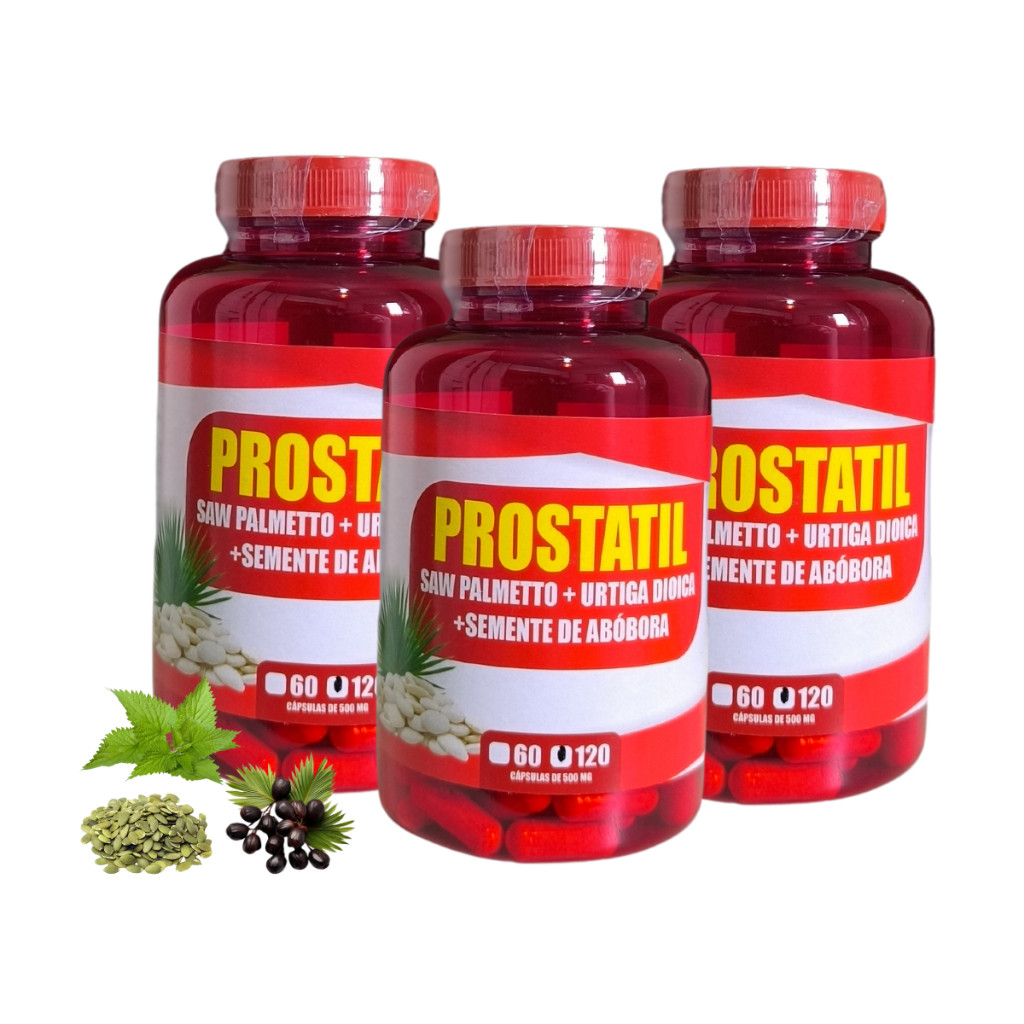 Prostatil – Saw Palmetto + Urtiga + Abóbora | 120 Cáps. 500mg ...