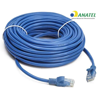 Cabo de Rede LAN Ethernet RJ45 CAT5e 10m 15m 20m e 30m Metros Cat5 e Montado 8P8C Homologado Pronto