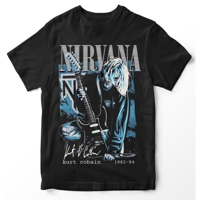 Camiseta Premium em Algodão Puro]GXG Nirvana kurt cobain Camiseta