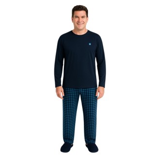 Pijama Masculino de Inverno Suede Victory em Oferta na Shopee