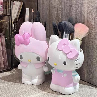 [Pega-t] Porta-Canetas Sanrio Hello Kitty Anime My Melody Papelaria Organizador De Pincéis De Maquiagem Decoração De Mes