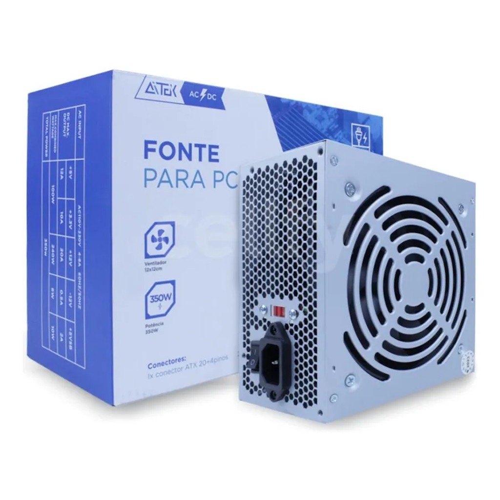 FONTE ATX DE ALIEMNTAÇAO PC DESKTOP ATX 350W ATF-350