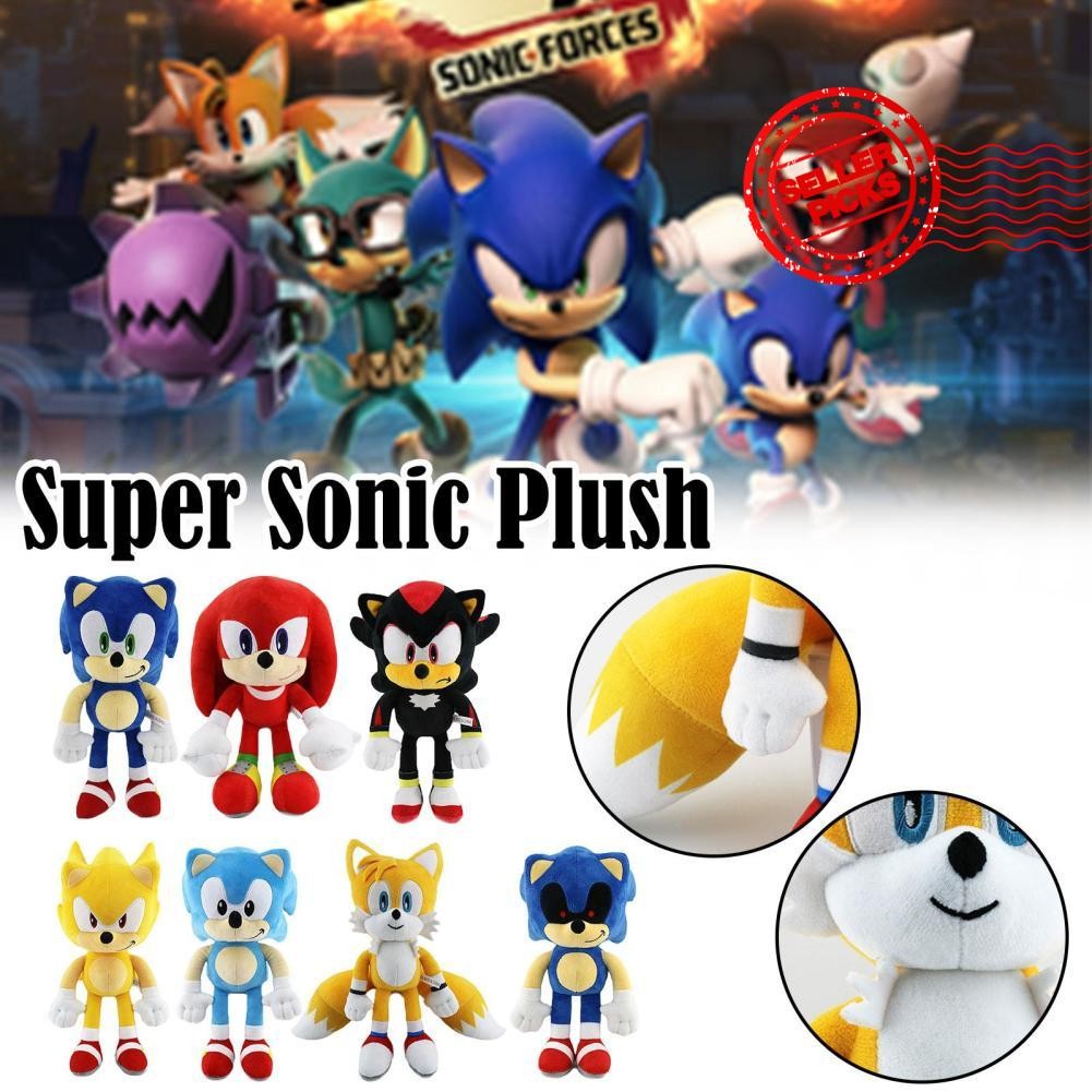 45cm Sonic The Hedgehog Shadow Amy Rose Knuckle Tail Plushie Boneca