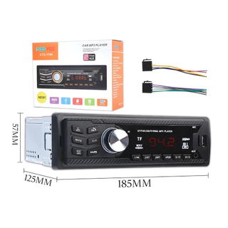 Rádio automotivo Bluetooth CTC-1790 USB, Bluetooth e leitor de cartão SD em Oferta na Shopee