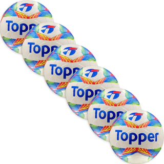 Kit 6 Bolas De Futebol Society Slick 24 Oficial Topper