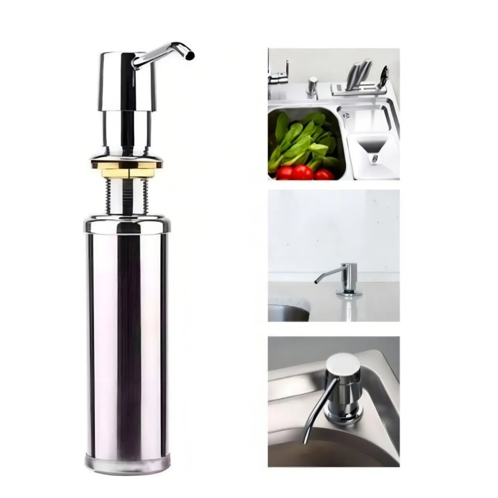 Dosador Inox de Bancada para Sabão Líquido e Detergente 25cm | Shopee ...
