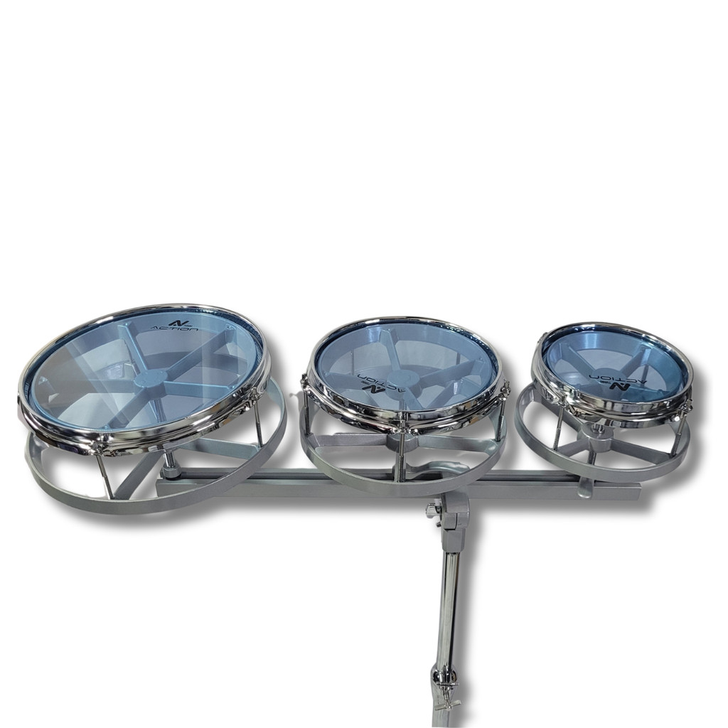 Ro Tom Tom 6 8 10 Metal Cromado Com Estante Turbo JBCT6810