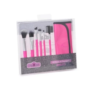 Kit Pinceis Para  Maquiagem 7 Peças My Girl Make em Oferta na Shopee