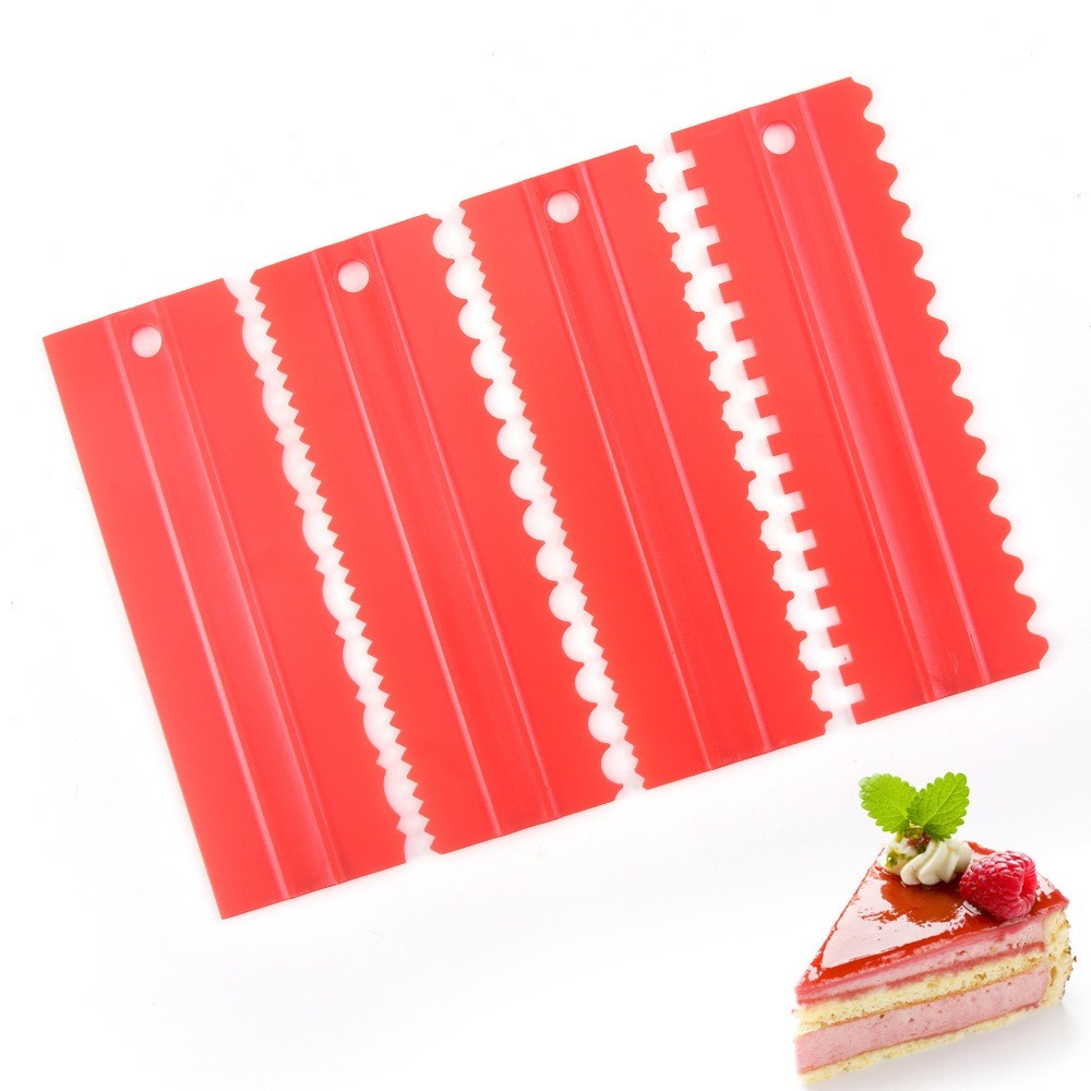 Kit Confeitaria com 4 Espatulas Para Bolo Decoração Espátula