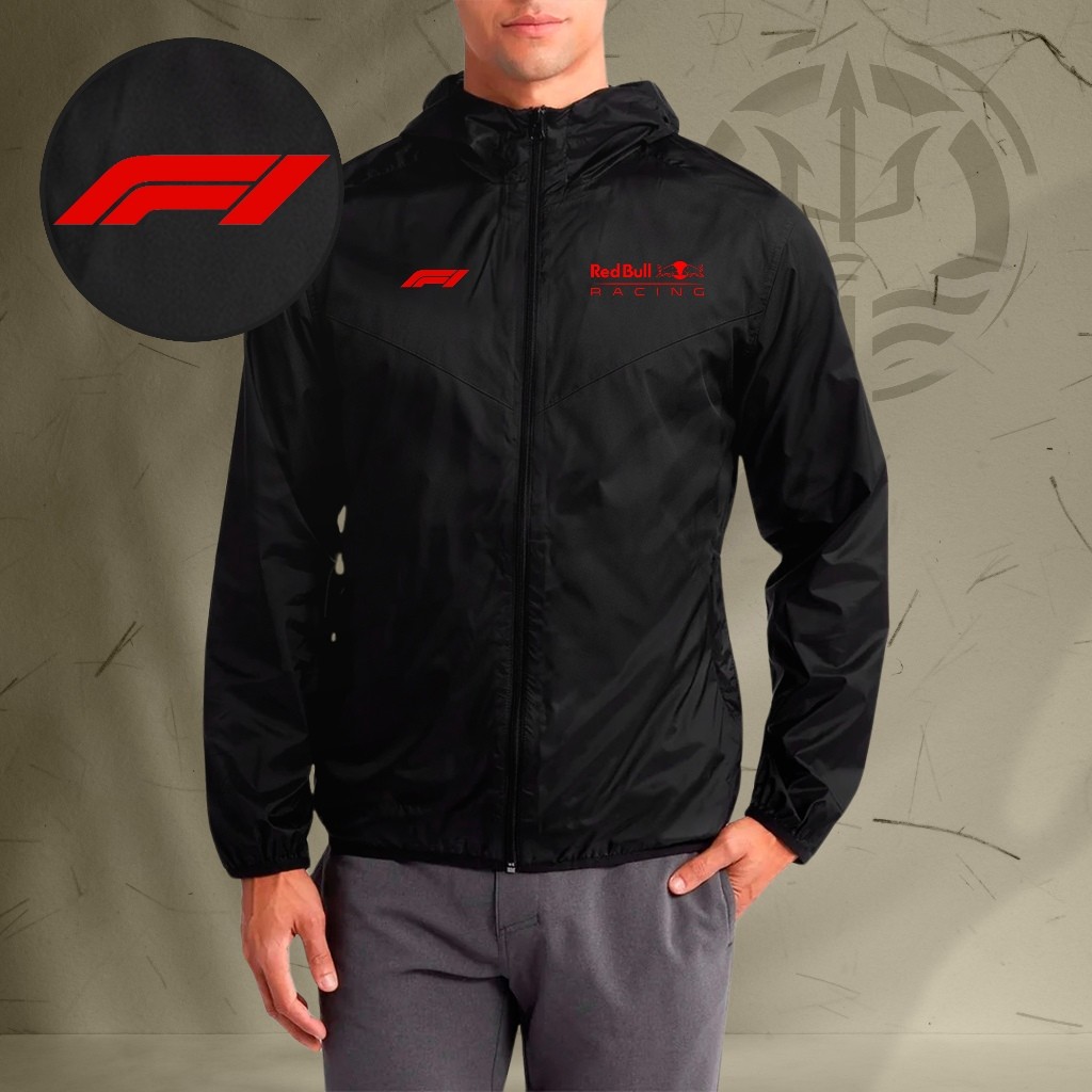 Jaqueta Corta Vento Masculina - F1 REDBULL RACING - Com Capuz, Bolso e ...
