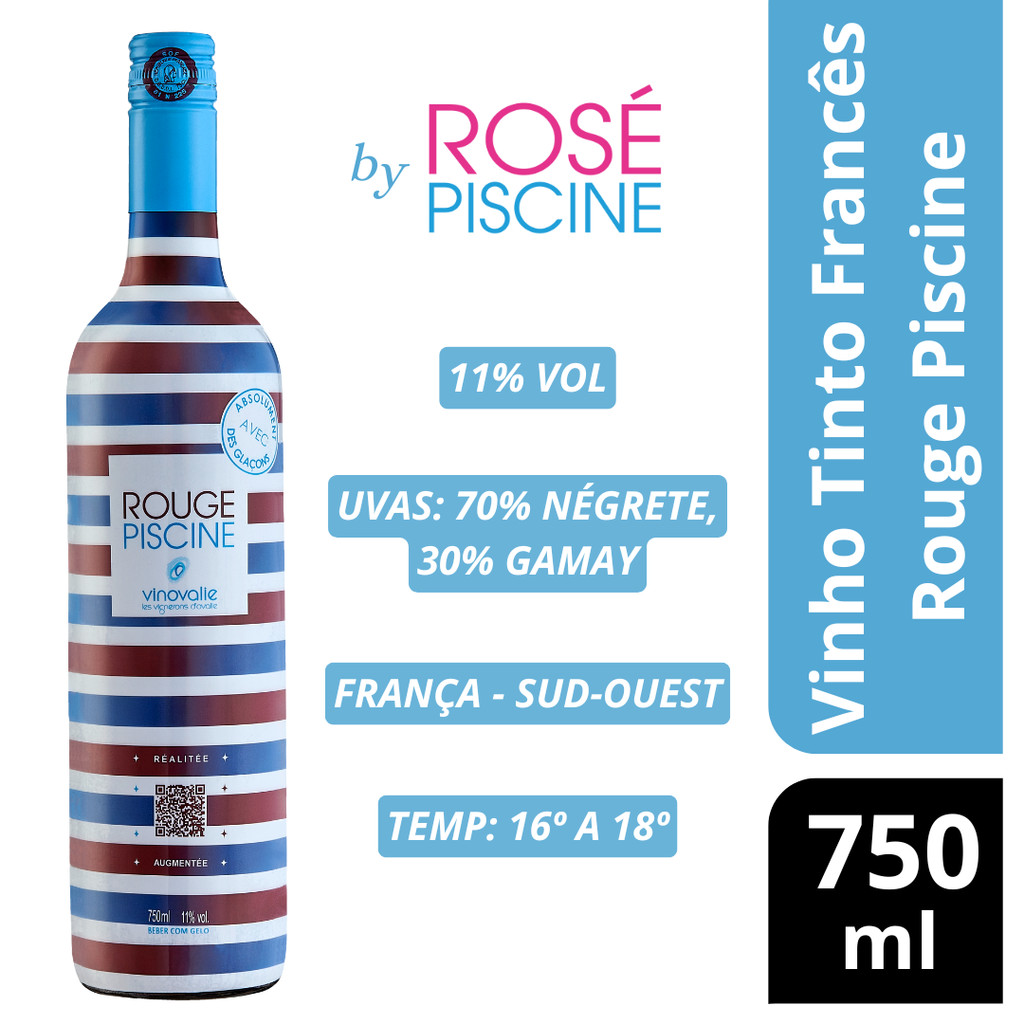 Vinho Tinto Francês Rouge Piscine 750ml Shopee Brasil — free download