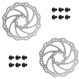 Par Disco Rotor De 160mm Para Freio A Disco GTS Com 6 Parafusos Para Bicicleta Aro 26 - 29