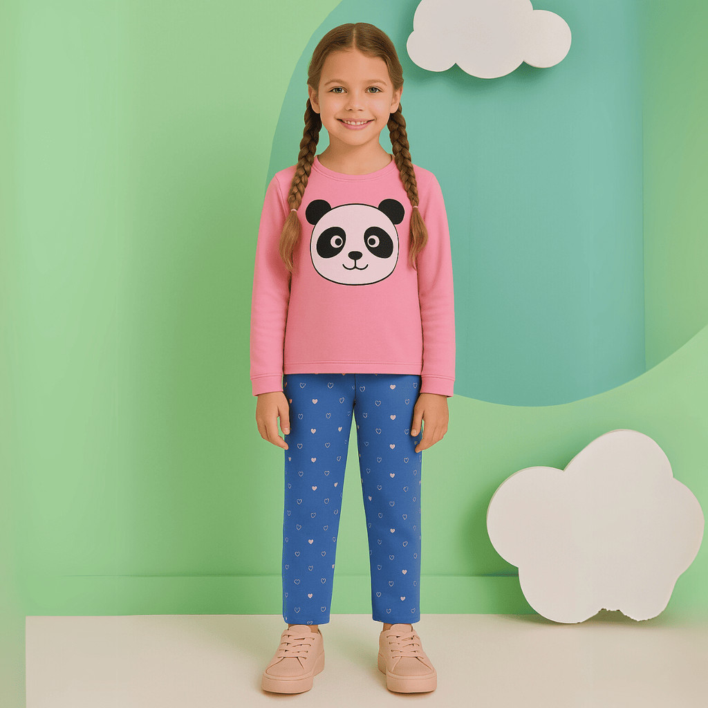 Pijama Longo Infantil Feminino Manga Longa Inverno Personagens em Oferta na Shopee