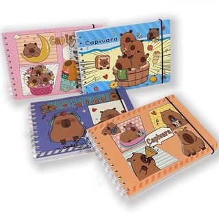 Livro de Colorir 48 Folhas Caderno de Desenho e Pintura Capa Dura Tema Capivara em Oferta na Shopee