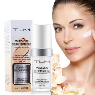 Base corretiva de tom de pele com mudança de temperatura TLM30ml Creme à prova d'água Base de cobertura completa. em Oferta na Shopee
