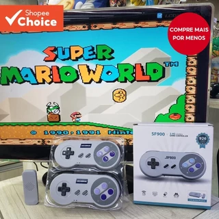 Jogo De Vídeo Retrojogo SF900 Super Nintendo 5000 + 2 Controladores Sem Fio Para 8-Bit