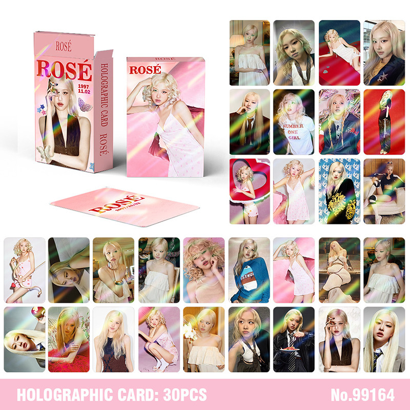 124 Unidades/Caixa BLACKPINK Photocards ROSE Cartão LOMO