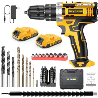 Parafusadeira Furadeira 21V 2 Baterias Bivolt Muito Forte Com Maleta e Acessórios Completa