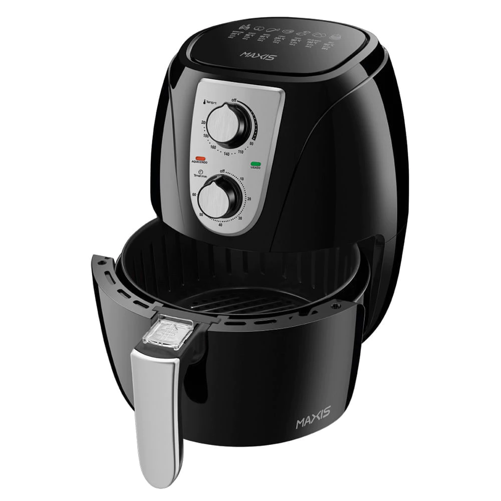 Fritadeira Sem Óleo Air Fryer 3 2L Maxis Preto e Inox 1270W AF 33