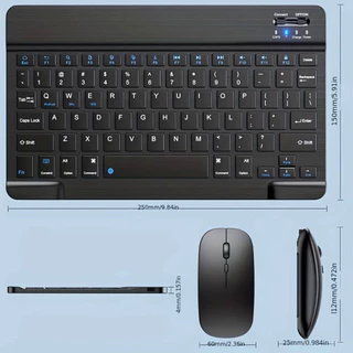 KIT Teclado + Mouse Via Bluetooth Compacto e Design Moderno - Compatível Com Smartphones/Notebook/Tablet