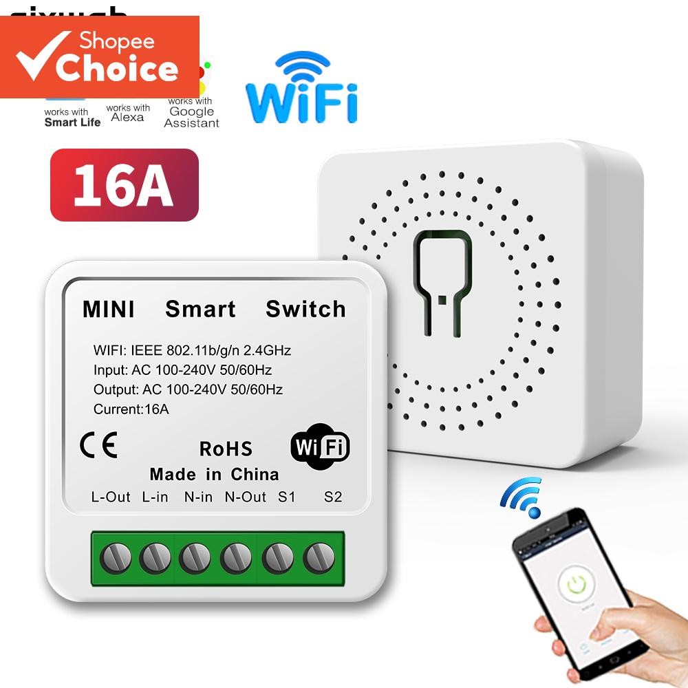 WiFi switch Mini Interruptor Inteligente DIY De Luz LED Funciona Com Smart Life APP Google Home Alexa Controle Voz 16A