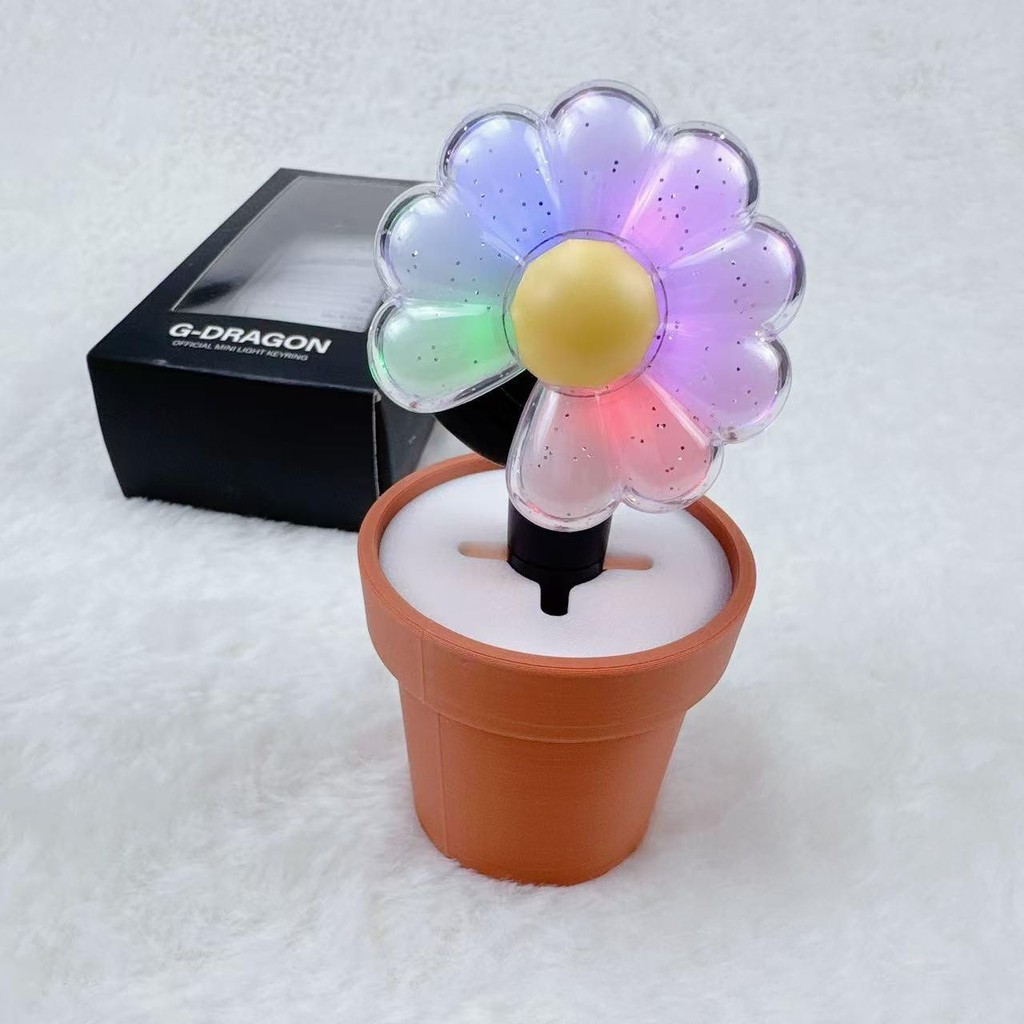 Kpop Idol G-DRAGON Mini Luz Chaveiro Berço GD Vaso De Flores