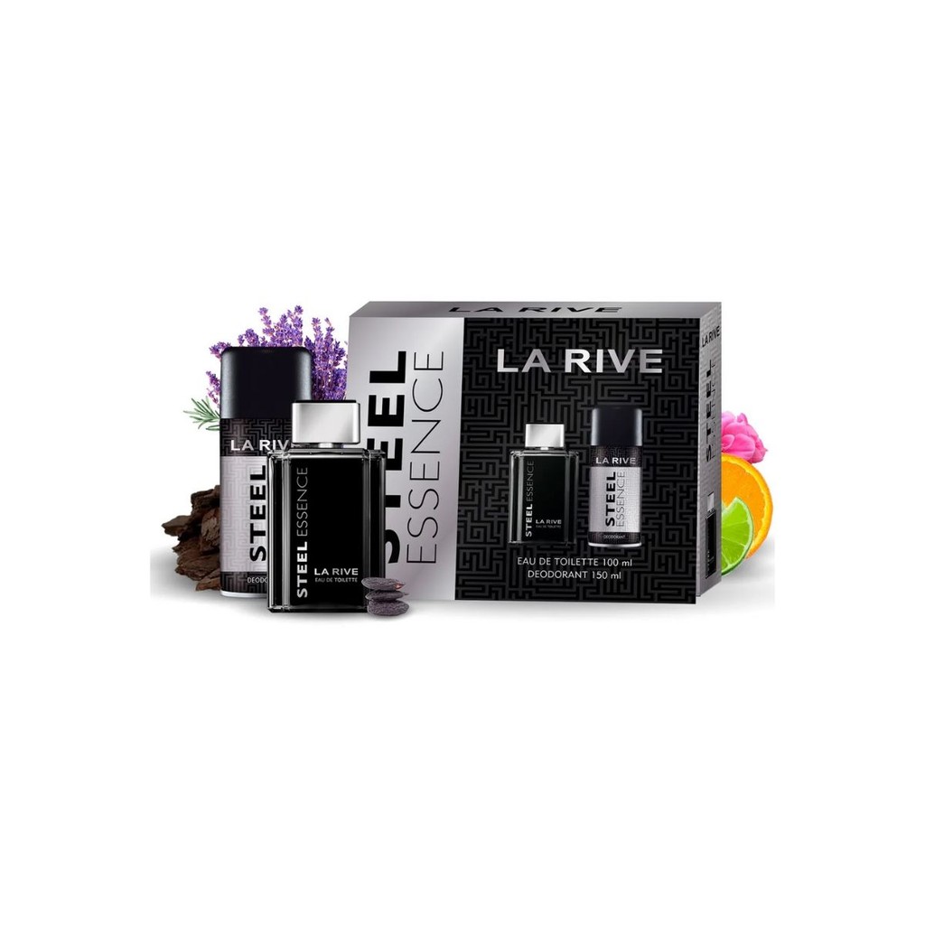 Kit La Rive Steel Essence Masculino Edt 100ml + Desodorante | Shopee Brasil