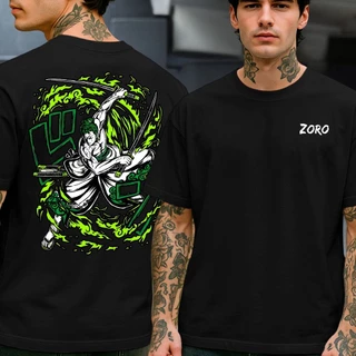 Camiseta One Piece Roronoa Zoro Grean Anime Personagem Chapéu Palha Luffy