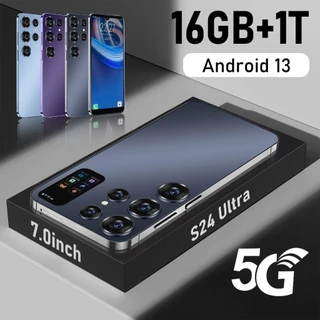 Novo Smartphone Galaxy S24Ultra 7.0 16GB RAM 1TB ROM 48 + 72MP 7000mAh 99% cartão SIM 4G/5G Android jogo Wi-Fi