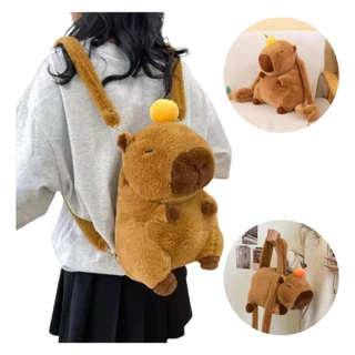 Capivara Mochila De Pelúcia Kawaii Moda Boneca Bolsa De Ombro Das Crianças Mini Bonito