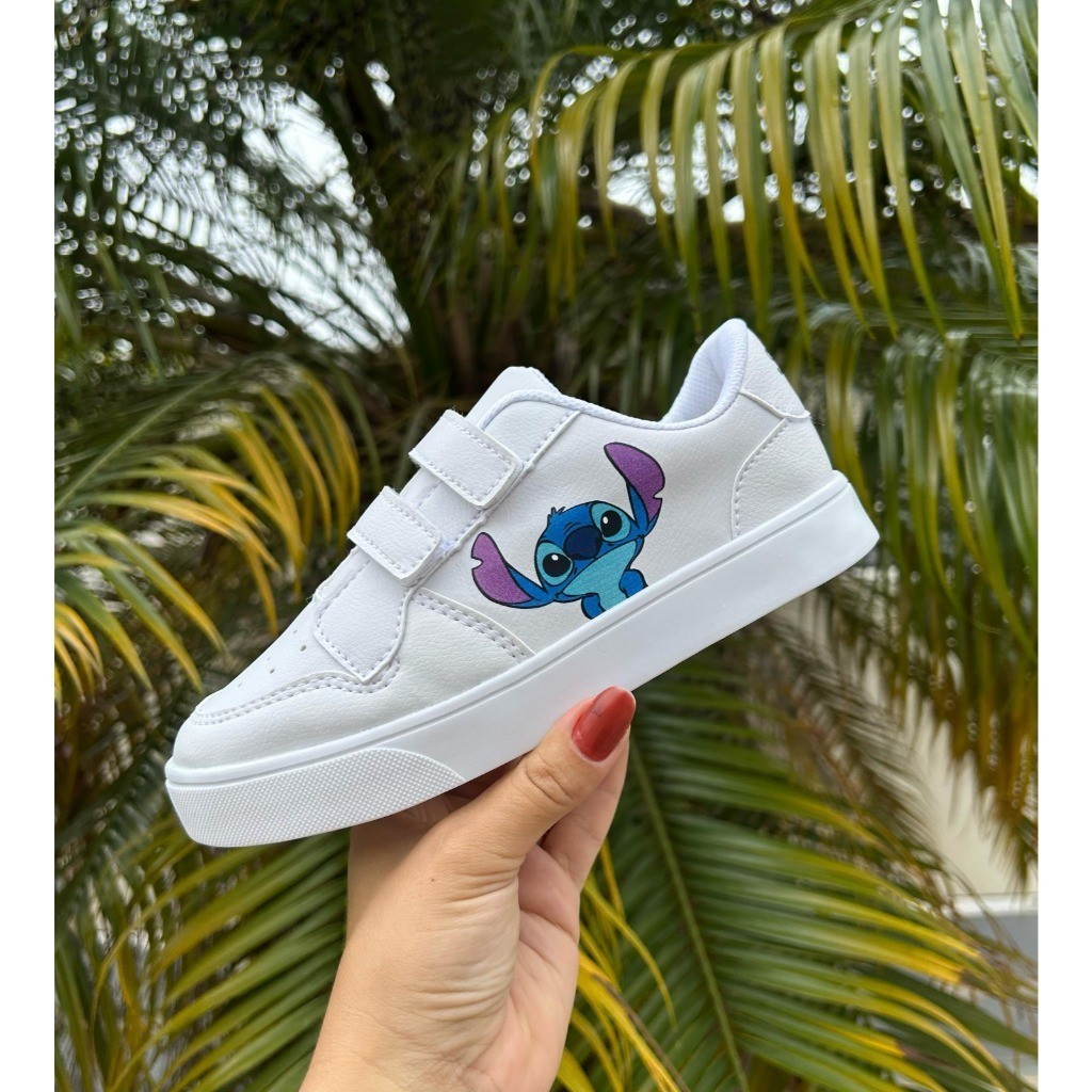 Tênis Infantil Stitch com Velcro Confortável Menino Menina Lilo ...