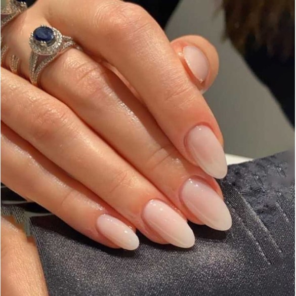 unha postiça decorada realista amendoada Com Cola unhas postiças ...