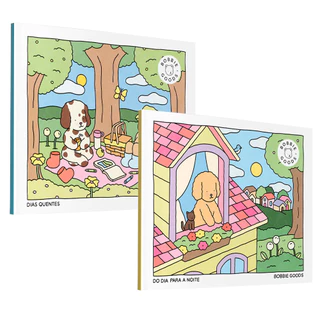 Kit Do Dia Para a Noite + Dias Quentes - Kit Bobbie Goods | Livro de Colorir em Oferta na Shopee