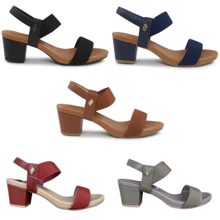Sandália Usaflex Feminina Salto Grosso Elástico ortopédico confortável em Oferta na Shopee