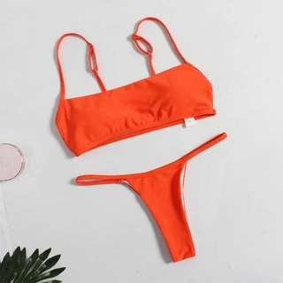Biquini Feminino Forrado Suplex Modelo Faixa Top Calcinha Fita em Oferta na Shopee