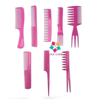 ANA1108 KIT 8 Unidades Pentes Para Cabeleireiro Profissional Suporta Calor em Oferta na Shopee