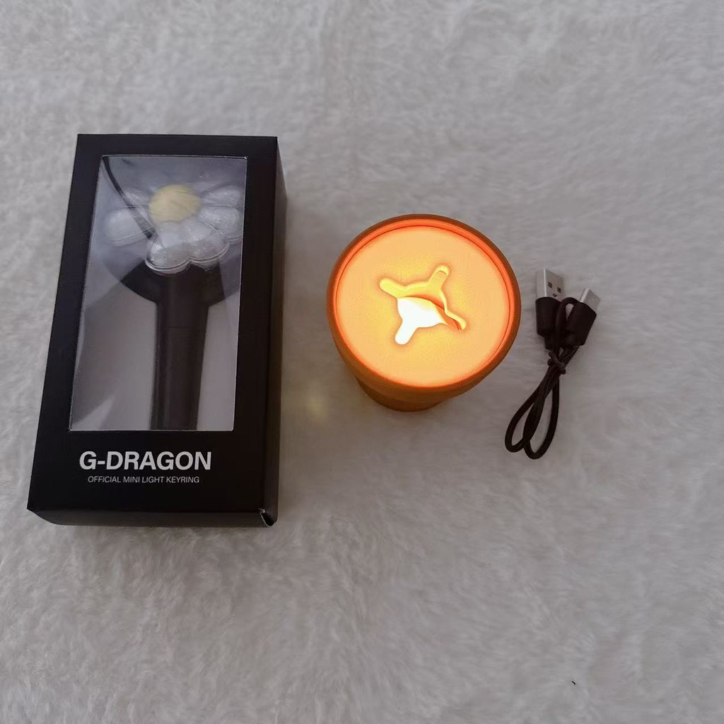 Kpop Idol G-DRAGON Mini Luz Chaveiro Berço GD Vaso De Flores
