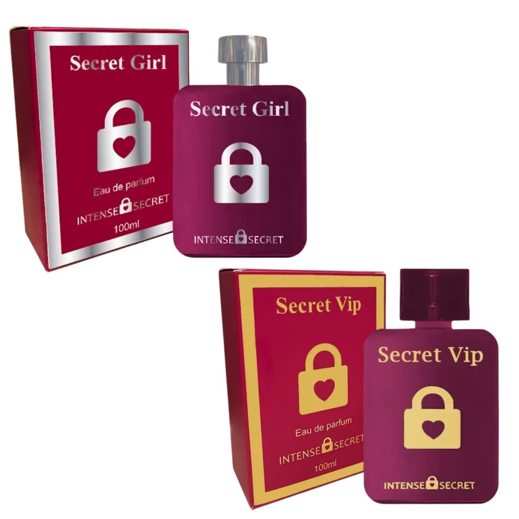 Kit Eau de Parfum Secret Vip + Secret Girl 100ml - Intense Secret ...