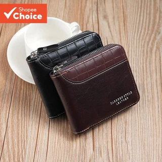 Carteira Curta Masculina Com Padrão De Pedra-Bolso Para Moedas Zíper Vários Cartões E Bordas Costuradas ​ em Oferta na Shopee