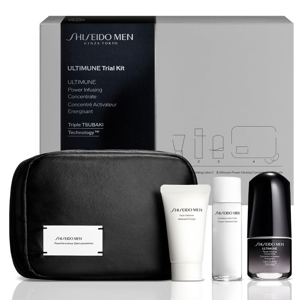 SHISEIDO MEN Travel Skincare Set - Ultimate Trial Kit for Men with