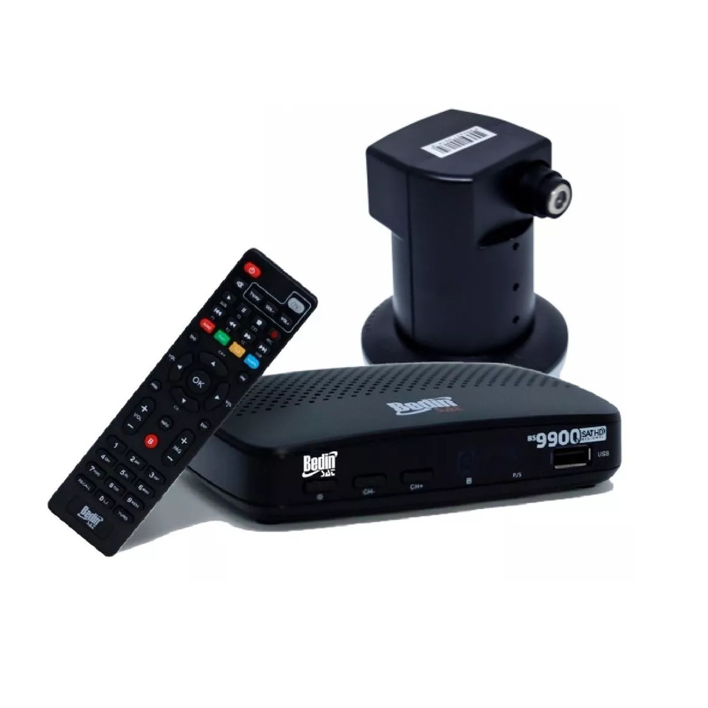 Kit Receptor Bedin 9900 + Lnbf Simples Nova Parabólica Full Hd | Shopee ...