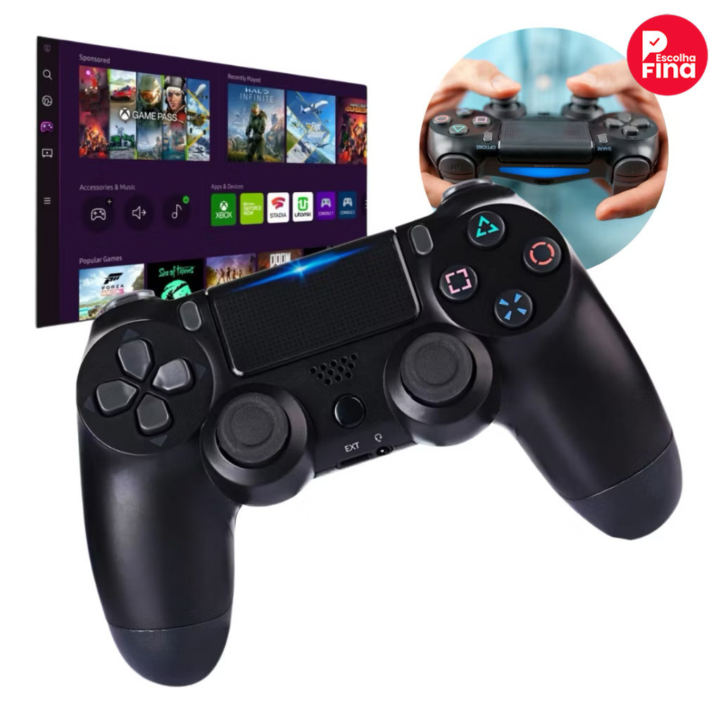 Sem Fio Controle Ps4 Joystick Gamer para PC Compatível com Switch Oled Lite
