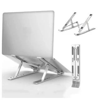 Suporte Para Notebook Base Dobrável de Alumínio Ergonômico Ajustável Fino Portátil