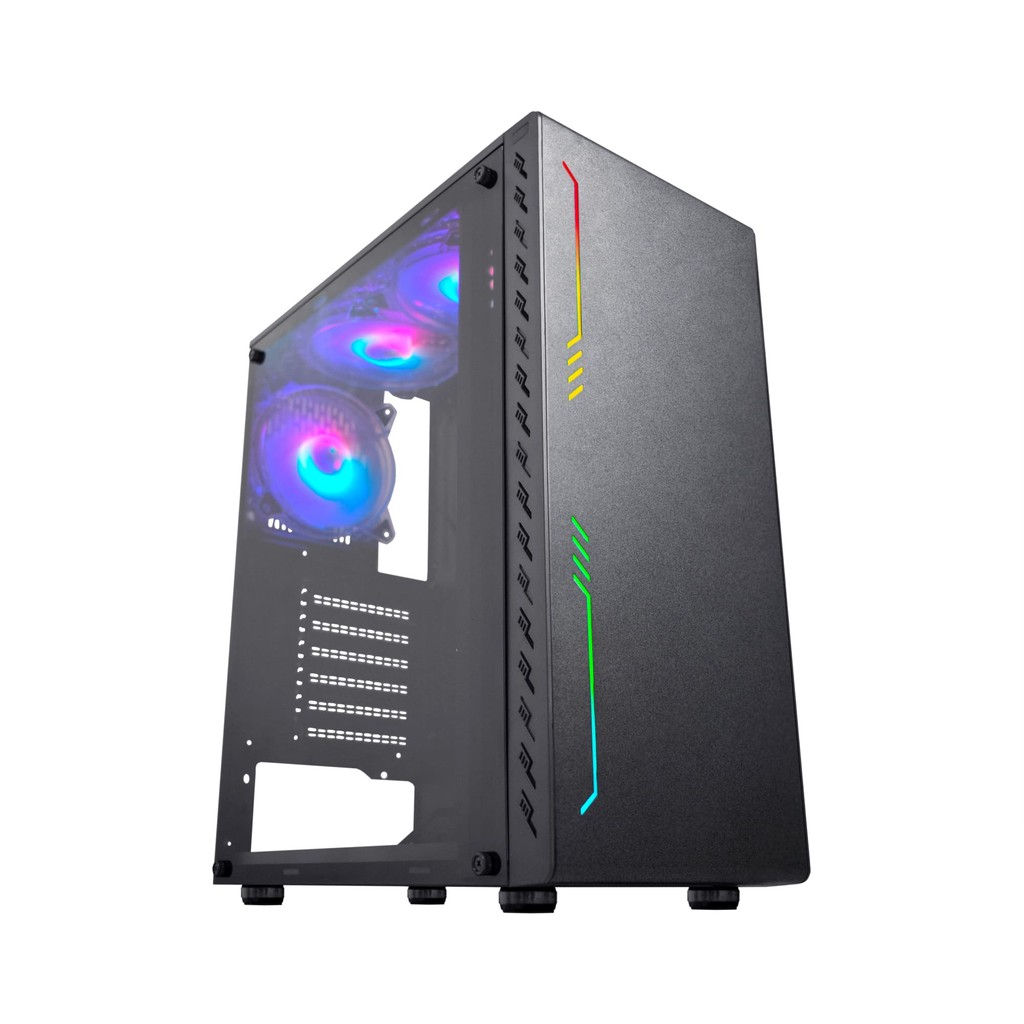 Gabinete Gamer K-mex CG10TP Kratos4 Painel C/ Led RGB S/ Fan