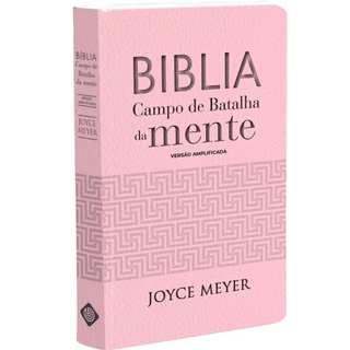 Bíblia Sagrada Campo de Batalha da Mente | Versão Amplificada | Joyce Meyer | Capa Luxo Rosa em Oferta na Shopee