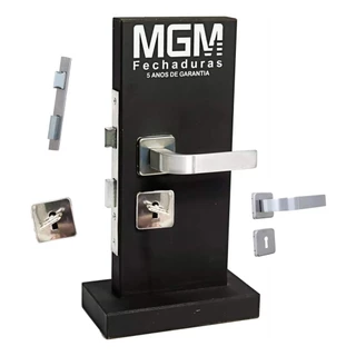 Fechadura Interna Modena Roseta Quadrada Cromada MGM